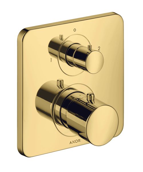 AXOR-HG-AXOR-Citterio-M-Thermostat-Unterputz-mit-Ab-und-Umstellventil-Polished-Gold-Optic-34725990 gallery number 1